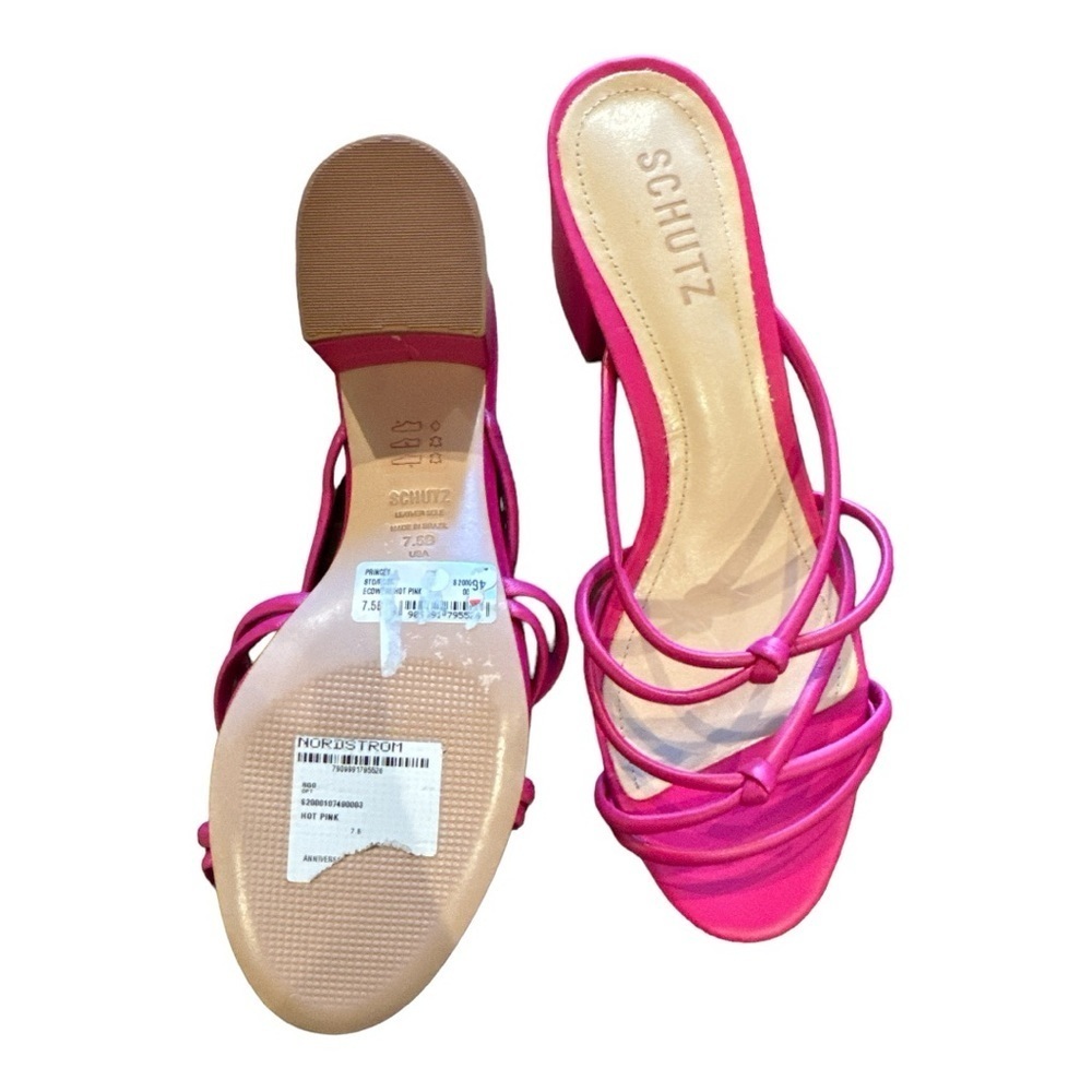 SCHUTZ Pink Princey Strappy Sandal New No Box Size 7.5 B (No Box) - Picture 11 of 12